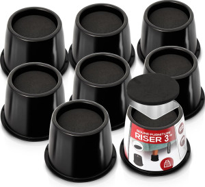 Utopia Bedding Bed Risers 3 Inch - 8 Pack - Round...