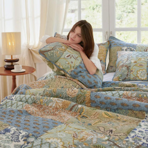 Secgo King Size Comforter Set- 100% Cotton Quilt K...