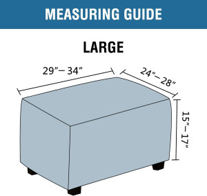 H.VERSAILTEX Ottoman Cover Slipcover Rectangle Fit...