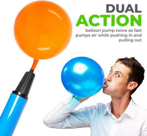 Hand Air Pump for Balloons - 9" Portable Manual Ba...