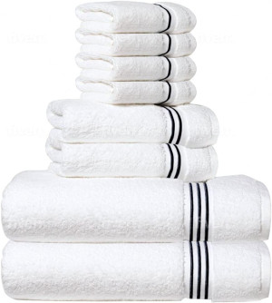Simpli-Magic 8-Piece Premium Towel Set, 2 Bath Tow...