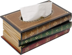 Crafted Classical Retro Wooden Antique Book Tissue...