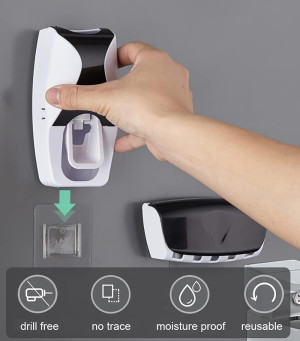 Automatic Toothbrush Dispenser Wall Mount Toothpas...