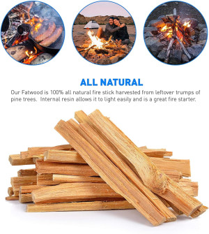 EasyGoProducts Approx. 120 Eco-Stix Fatwood Fire S...