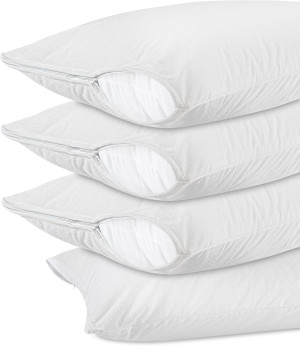 Utopia Bedding Waterproof Pillow Protectors with Z...