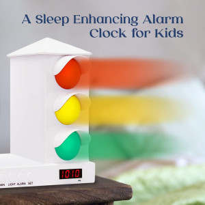 Stoplight Sleep Enhancing Alarm Clock for Kids (Gi...