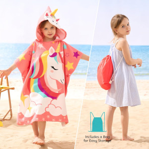 Joiedomi Kids Beach Towel - Unicorn Hooded Bath To...