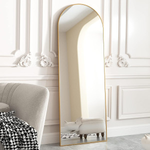 64"x21" Arched Full Length Mirror Free Standing Le...