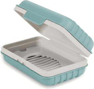 Quatish Bar Soap Holder Dish 1 Pack for Shower, Tr...