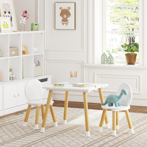 UTEX Kids Table with 2 Chairs Set for Toddlers, Bo...
