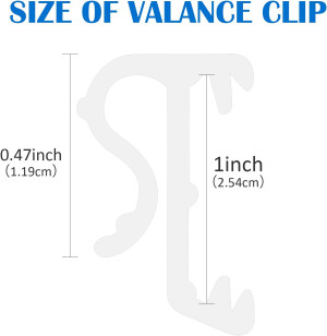 Jetec Blind Valance Window Blind Clips 1 Inch Hidd...