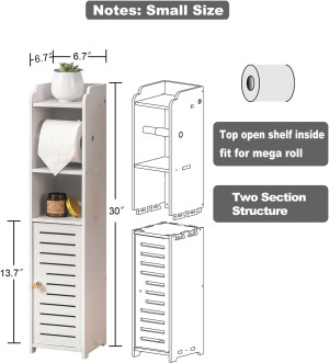 AOJEZOR Toilet Paper Holder Stand: Bathroom Storag...