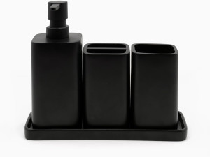 ZCCZ Matte Black Bathroom Accessory Sets, 4 Pieces...