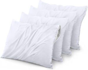 Utopia Bedding Waterproof Pillow Protector Zippere...