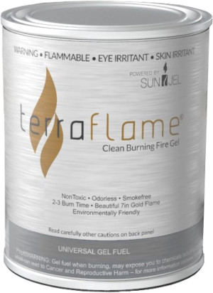 Terra Flame Pure Gel Fuel | Clean-Burning & Smoke-...