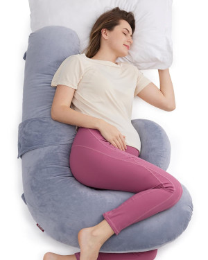 Momcozy Pregnancy Pillow, Original F Shaped Matern...