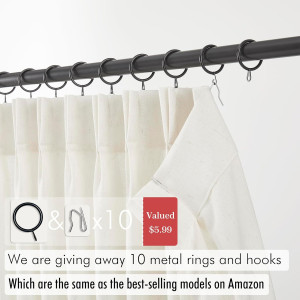 Kitchen Curtains for Linen,Cream Cafe Curtains 24...