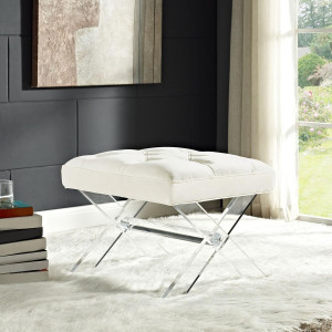 Modway Swift Acrylic X-Base Entryway Modern Bench...