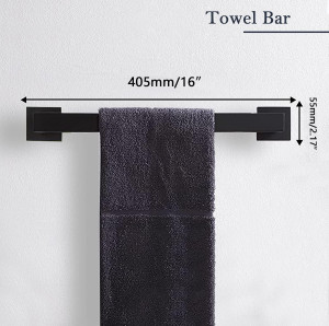 5-Pieces Matte Black Bathroom Hardware Accessories...