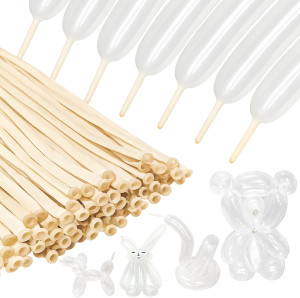 100Pcs clear 260 Balloons Clear Long Skinny Latex...