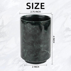 Handcrafted Green Marble Jade Tumbler Cup Creative...