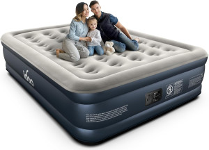 iDOO Queen Air Mattress with Built in Pump, 18 Rai...