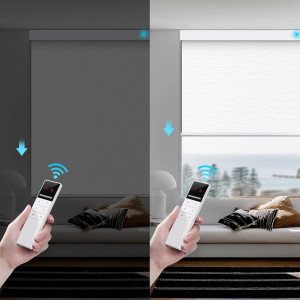 Motorized Blackout Window Blinds Customize Width(2...