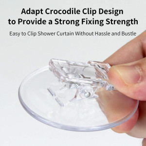 4 Pack Shower Curtain Clips, Shower Windproof Spla...