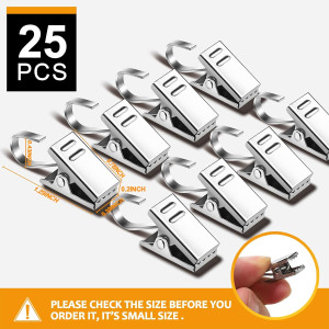 Teenitor 25 Pack Curtain Clips Curtain Hooks, Stai...