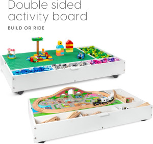Milliard The 2 in 1 Rollaway Play Table and Toy Or...