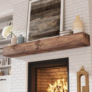 Fireplace Mantel, 72 in Handcrafted Mantel Shelf f...