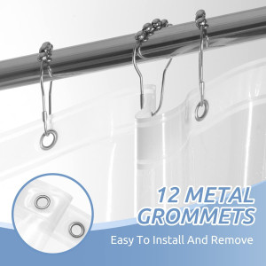 downluxe Waterproof Clear Shower Curtain Liner - P...