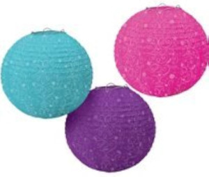 Disney Princess Round Paper Lanterns Birthday Part...