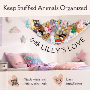 Lilly's Love Large Stuffed Animal Net Hammock for...