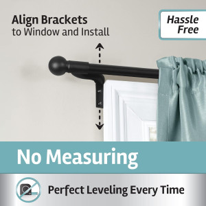 Zenna Home Easy Install Smart Rods Café Window Cur...