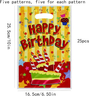25 Pcs Kids Party Favors Bags, Birthday Goodie Can...