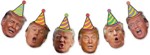 Donald Trump Face Birthday Garland, Funny Trump Po...