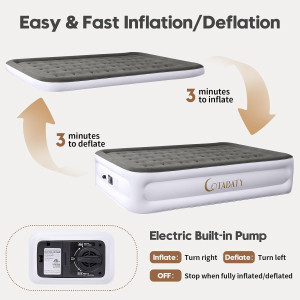 Queen Air Mattress with Built-in Pump, 18 inch Tal...