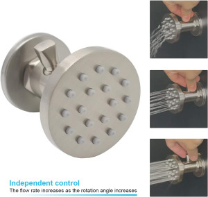 Brass Shower Body Jets with Adjustable Flow, Massa...