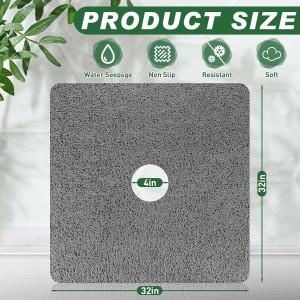 Shower Mat Non Slip,32 x 32 Inch Extra Large Squar...