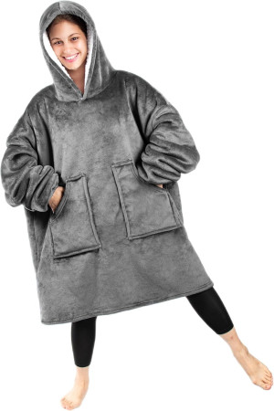 Sherpa Wearable Blanket Hoodie,Oversized Blanket H...