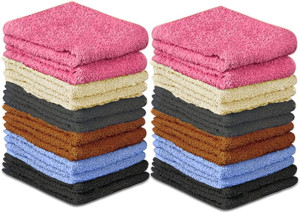100% Cotton Washcloth Set (Multi-Color (12x12), 12...
