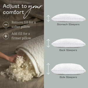Coop Home Goods Original Adjustable Pillow, Queen...
