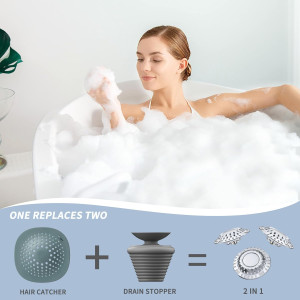Upgraded 2 in 1 Bathtub Drain Stopper Bathtub Drai...