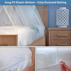 Mosquito Net for Single to King-Sized Beds – Fully...