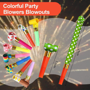 25 Pieces Party Blower,Colourful Noisemakers Party...