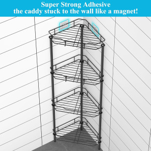 4 Tier Floor Standing Corner Shower Caddy Organize...