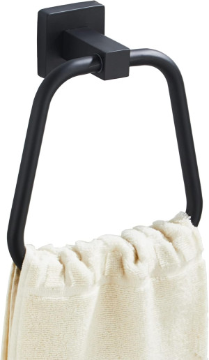 Matte Black Towel Ring for Bathroom, Kitchen Bath...