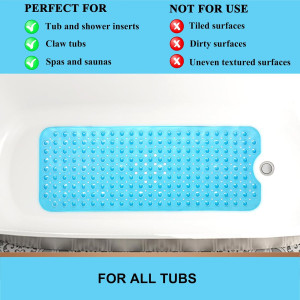 Upgrade Baby Bath Mat Non Slip Extra Long Bathtub...