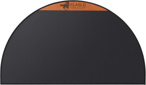 FLASLD Fireproof Fireplace Mat 28×48Inch Half Roun...